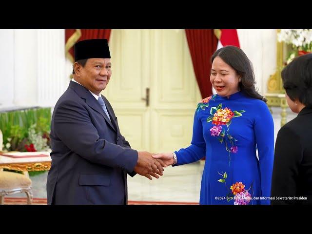 Pertemuan Bilateral Presiden Prabowo dengan Wakil Presiden Viet Nam Vo Thi Anh Xuan, 21 oktober 2024