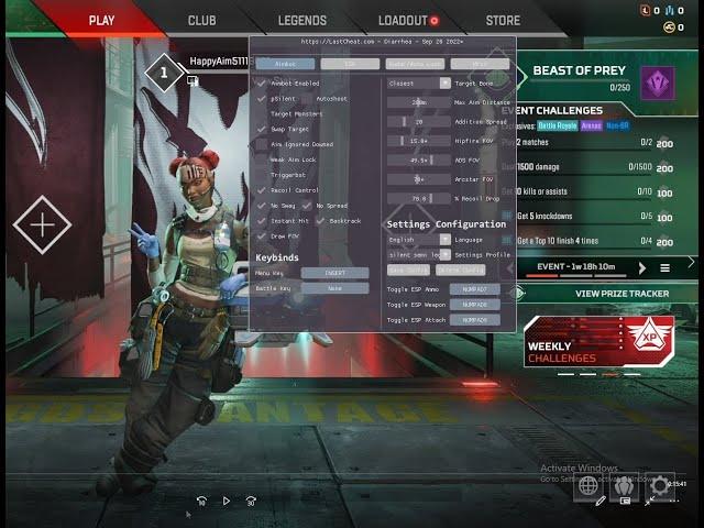 Rage Hacking in Apex Legends using Last Cheats