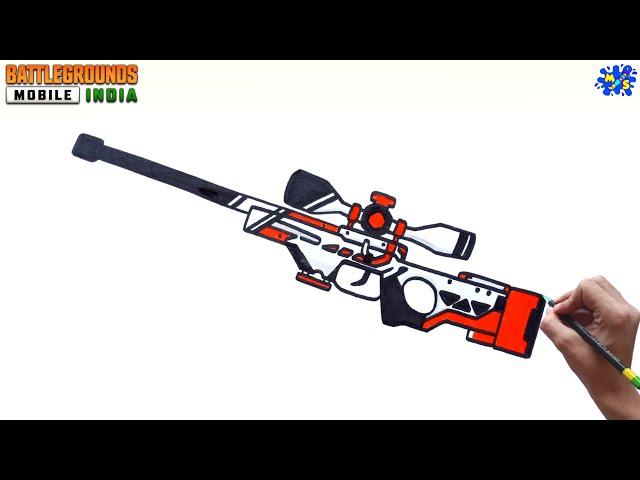 How to Draw awm Gun from PUBG