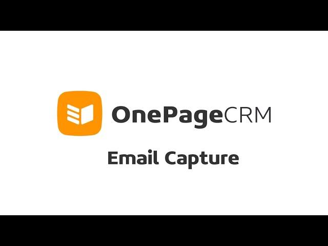 Email Capture in OnePageCRM