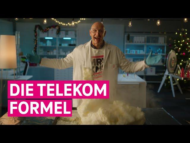 Weihnachtsgrüße aus dem Chemielabor mit dem Telekom CEO