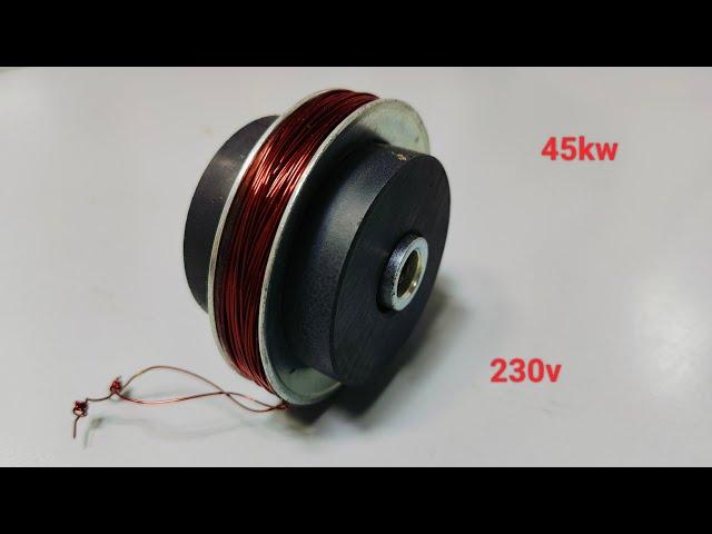 How to make free energy generator at home using copper wire and 2 big magnets