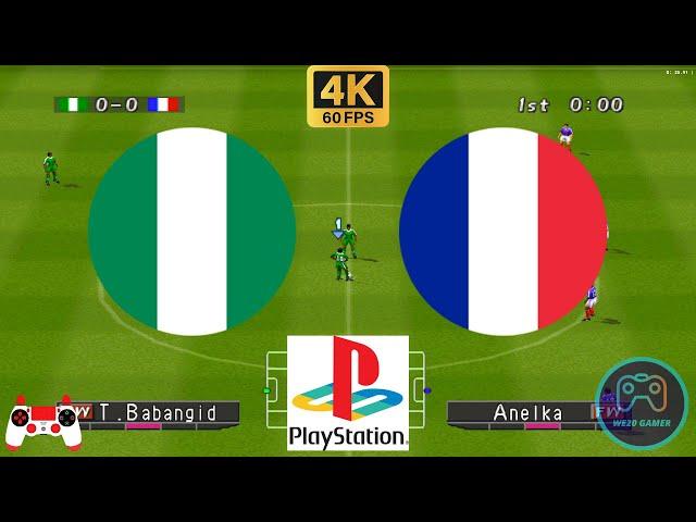 Winning Eleven 2000 - Nigeria vs France - Duckstation PS1 on PC  Full Game [4K60]