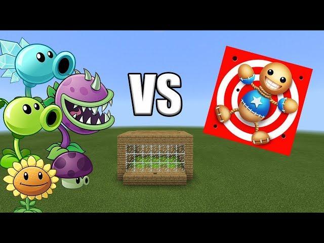 PLANTS vs KICK the BUDDY | Minecraft PE