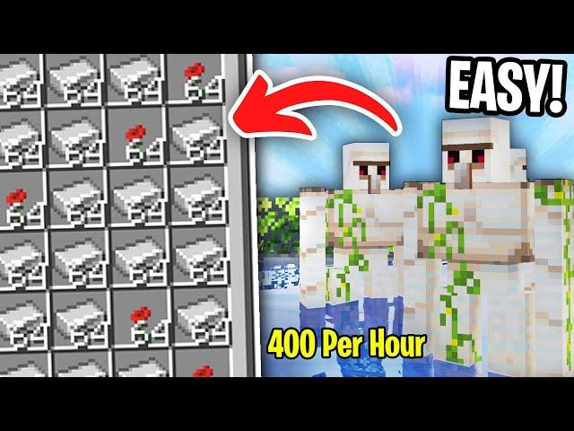 Minecraft 1.21 Easy Iron Farm Tutorial! (FULLY AUTOMATIC)