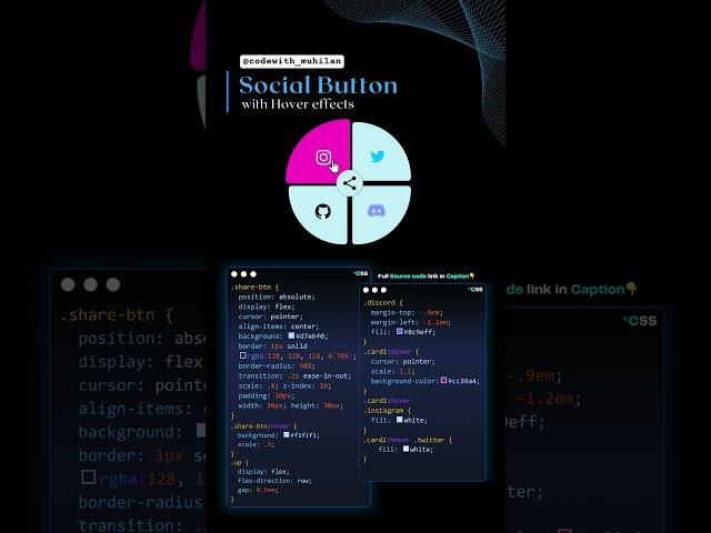 Toggle Share Button  #css #coding #button #Website #frontenddeveloper #responsivewebsite