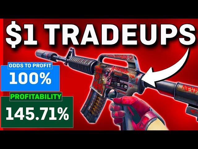 The MOST PROFITABLE CS2 Trade Ups UNDER $1! (NO RISK)