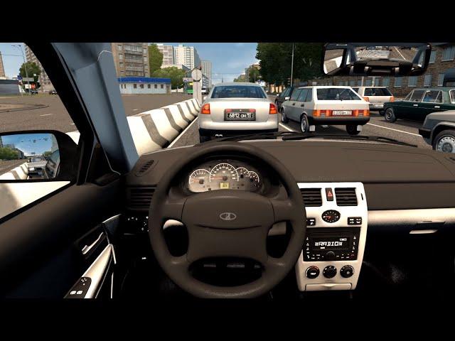 Lada Priora 2014 - City Car Driving | Steering wheel gameplay