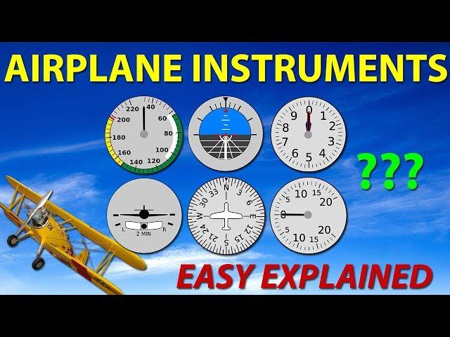 AIRPLANE instruments - The basic 6 - EASY explained