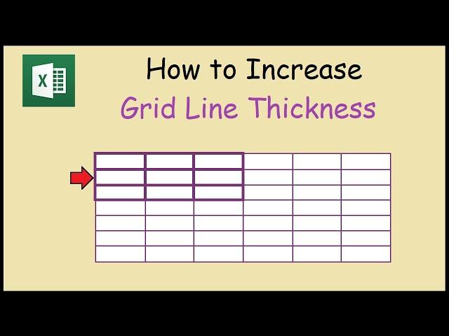 How to Increase Thickness of Grid Lines in Excel