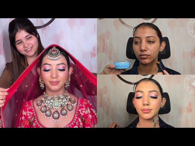 OILY SKIN BRIDAL MAKEUP TUTORIAL || FULL COVERAGE ACNE MAKEUP