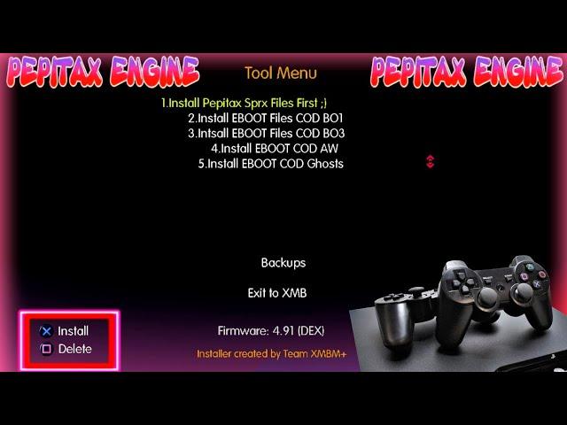 PS3 Pepitax Sprx XMB Mod Installer By VirusMike For[HEN/CFW]🟣