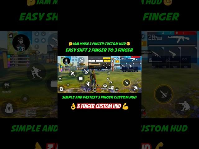 Best 3 finger setting||3 finger custom hudin free fire||free fire setting ️3 finger hud #freefire