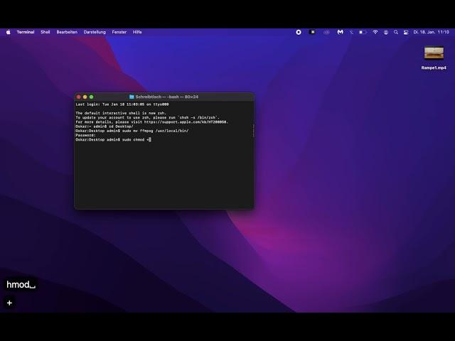 ffmpeg auf macOS ohne Homebrew installieren & nutzen