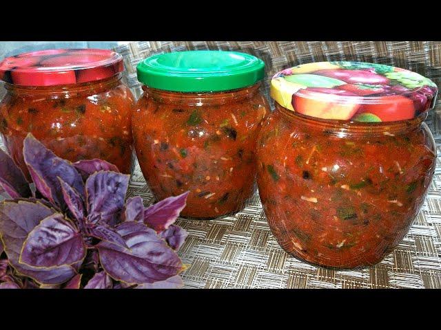 Basil sauce for meat or just spread on bread  Basil sauce recipe for the winter