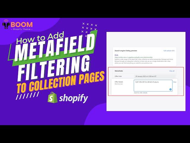 How to Add Metafield Filtering in Collection Page on Shopify | Shopify Tutorial DIY