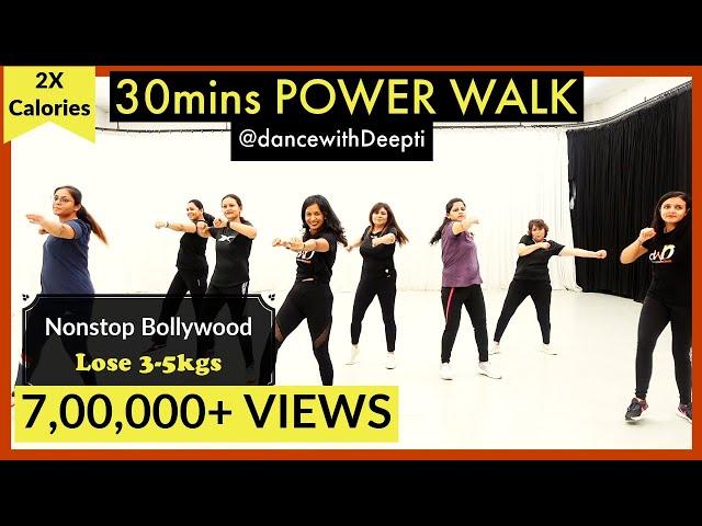 DWD#111 - 30mins DAILY - POWER WALK - Bollywood Dance Workout | Easy Exercise to Lose weight 3-5kgs