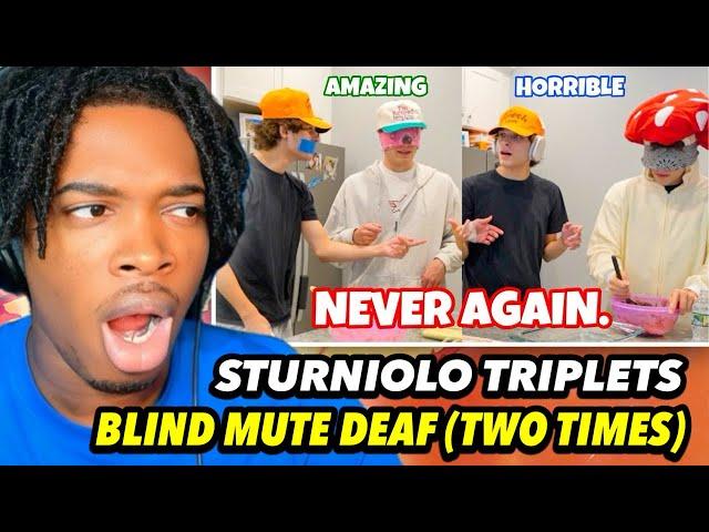 STURNIOLO TRIPLETS BAKING BLIND DEAF AND MUTE. (TWO TIMES)
