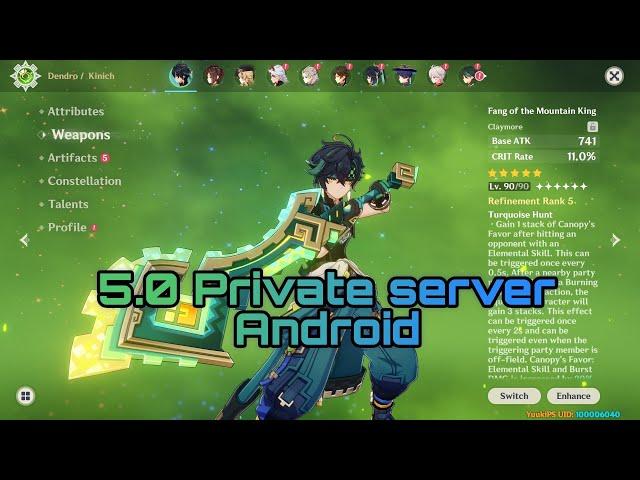 Genshin Impact 5.0 Private Server Android | how to install genshin impact private server in android