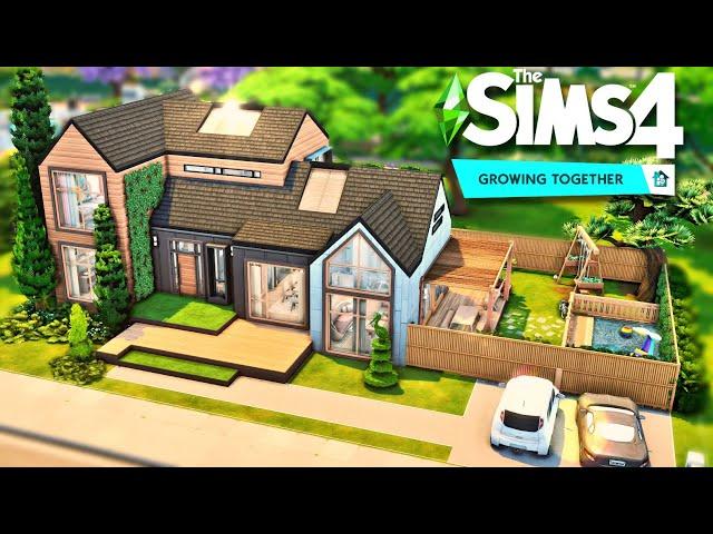 San Sequoia Modern Family Home || GROWING TOGETHER || The Sims 4  Speed Build - NO CC