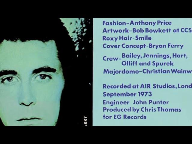 Bryan Ferry and Antony Price - The Roxy Music Covers