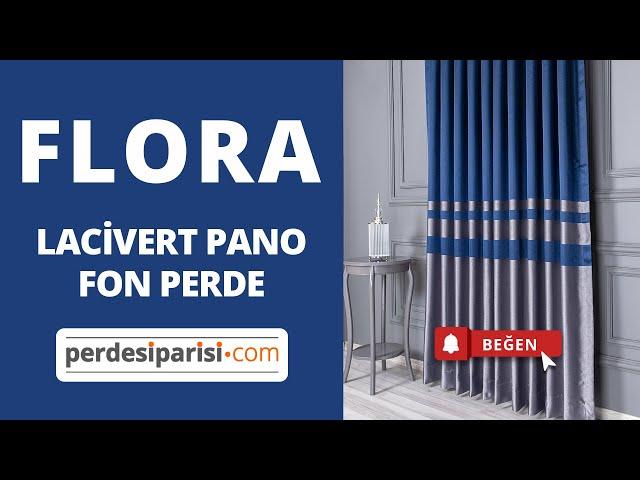 Flora Lacivert Pano Fon Perde Videosu #PerdeSiparisi.com