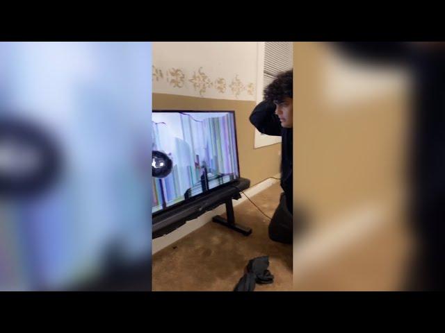 BROKEN TV PRANK *BACKFIRED*  #shorts