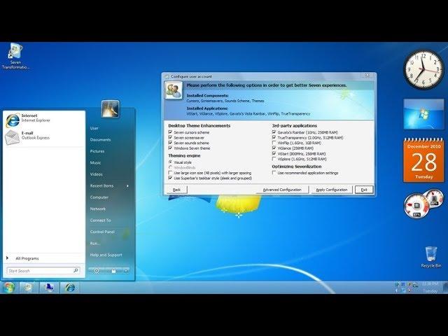 Windows 7 Aero Blue Lite Edition 2016 Transformed Into Windows 7