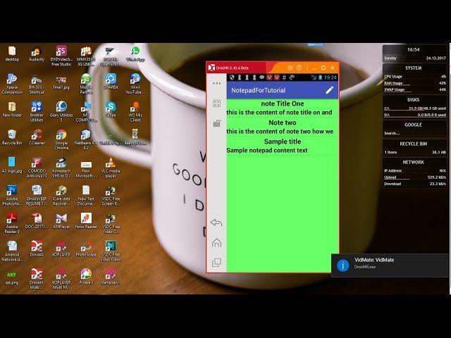 How To Create Simple Note Pad android app part One