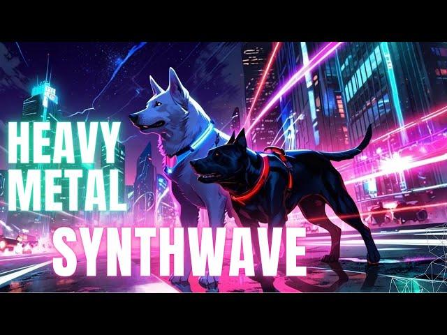 SYNTHWAVE METAL PLAYLIST || CYBERPUNK GUITAR EPIC MUSIC || MUSIC TO HARD WORKING