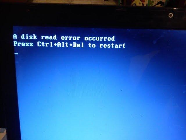 How To Fix A Disk Read Error Occurred Press Ctrl+Alt+Del To Restart Windows 7