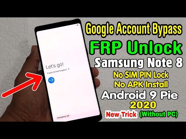 METHOD:-2║Samsung Note 8 (SM N950) FRP Bypass 2020 || No SIM PIN Lock | No APK Install (Without PC)