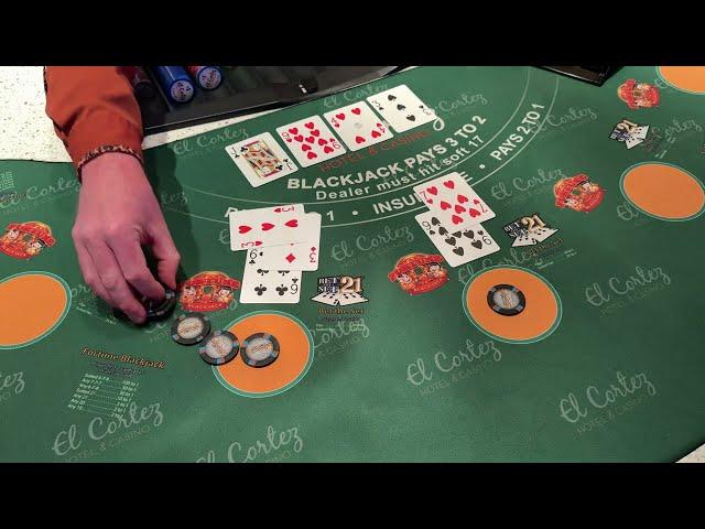 $1500 Live Blackjack Session @ El Cortez