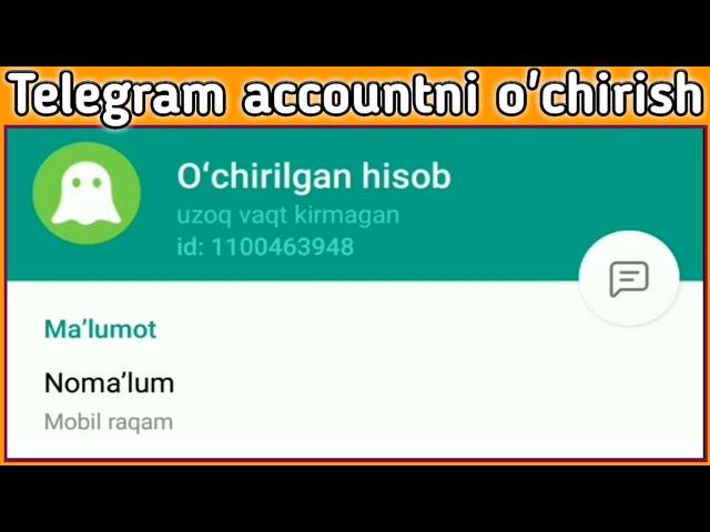 Telegramda profilni o'chirish || Телеграм удалит ассоунт || Telegram delete account