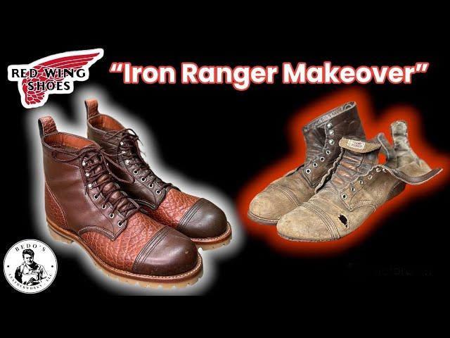 Incredible transformation on these Redwing Iron Ranger Boots