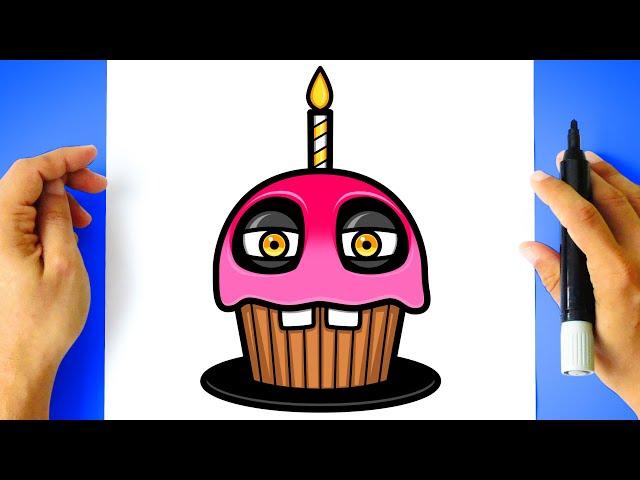 How to DRAW MR. CUPCAKE - Five Nights at Freddy's - [ How to DRAW FNAF Characters ] easy