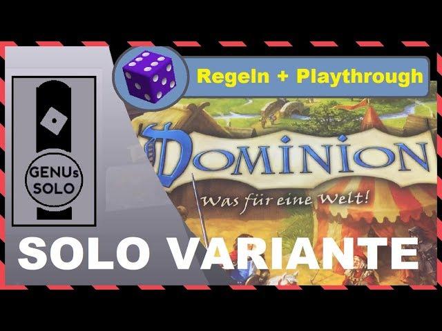 Dominion - Solo - Variante - Regeln - Playthrough - deutsch