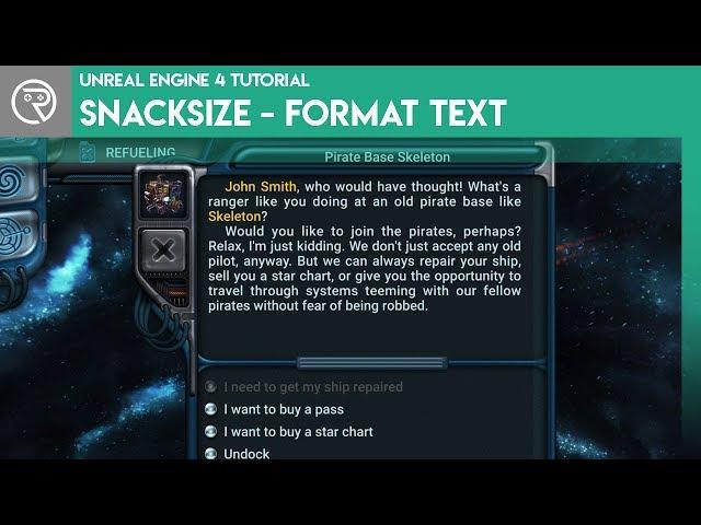 Unreal Engine 4 SnackSize - Format Text