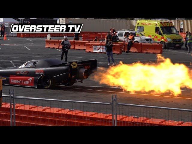 INSANE JET CAR! Vaporiser GE J-85 Jet Funny Car - CRC Speedshow 2019