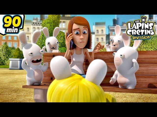 Lapins VS Technologie 🫨 | Les Lapins Crétins Invasion  | Compilation 90mn | Dessin Animé