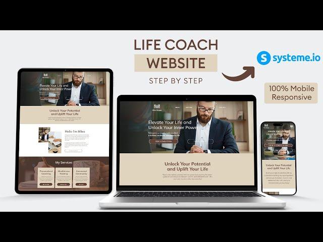 How to Create Free Life Coach Landing Page using Systeme.io | Systeme.io Tutorial