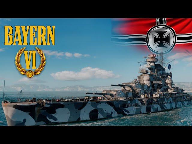 BAYERN WORLD OF WARSHIPS ХОРОШИЙ Немецкий Линкор 6 Уровня. МИР КОРАБЛЕЙ в FULL HD 1080p