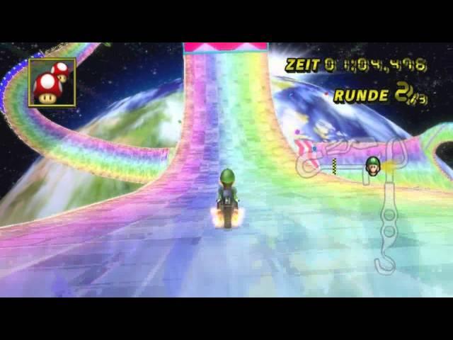 Mario Kart Wii- Abkürzung (Regenbogenboulevard/rainbow road) [HD]