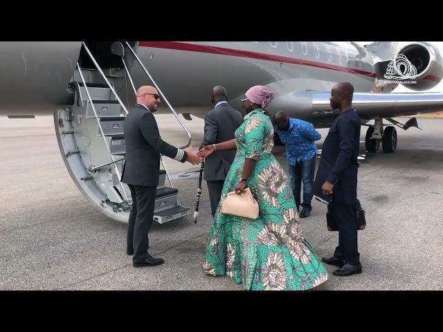 Asantehene & Lady Julia Depart To London For The Coronation Of King Charles III & The Queen Consort