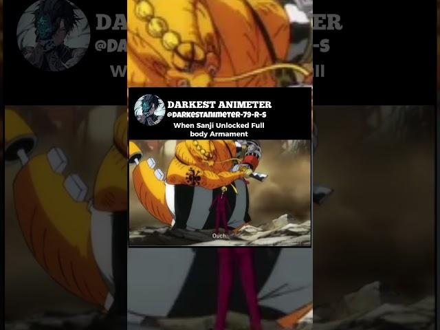Sanji Unlock Full Body Haki #anime #otakus #animeedit #shorts