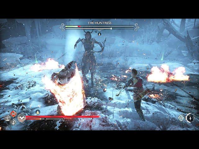 God of War Ragnarok - The Huntress Boss Fight No Damage