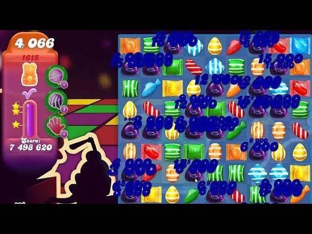 Candy Crush Soda Saga Level  1615  |  All Combo |  Move Indefinitely | Coloring Candy Fun