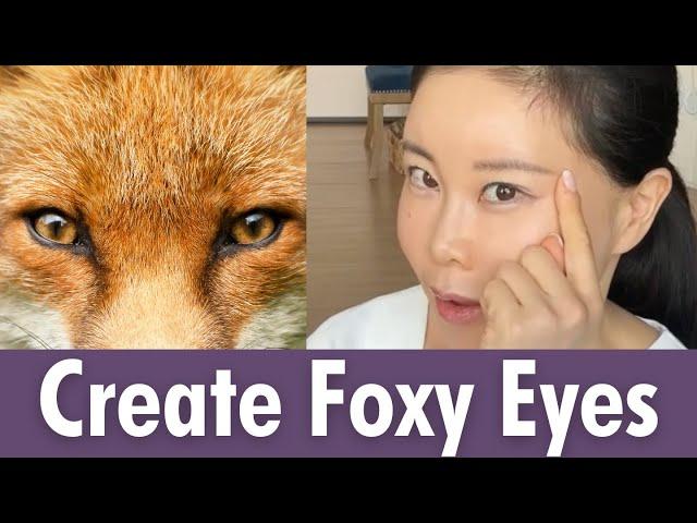 How to create foxy eyes | Koko Face Yoga #faceyoga #kokofaceyoga #fyp