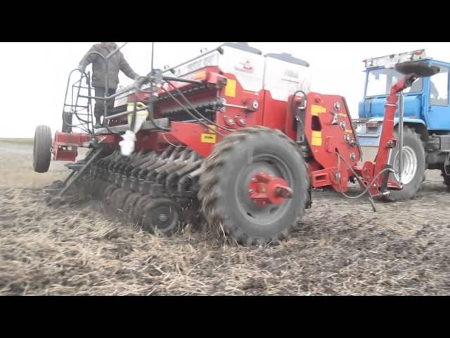 SSM-27, прямой посев ячменя по влажной почве, осень 2013. No-Till farming.