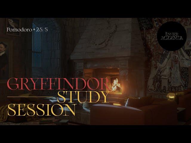 Study at the Gryffindor Common Room ️️ Pomodoro 25/5   2 hrs